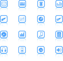 Music and audio vector icons