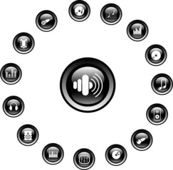 Music and audio vector icons