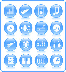 Music and audio vector icons