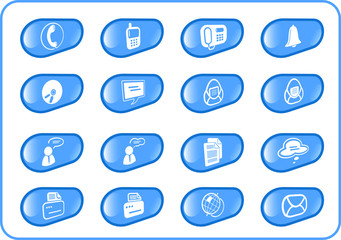 Miscellaneous office and communication vector icons