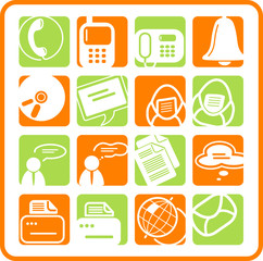 Miscellaneous office and communication vector icons