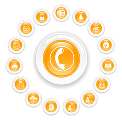 Miscellaneous office and communication vector icons