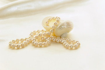 shell with pearls