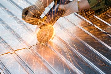 metal cutting sparks