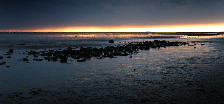 Shoreline at Caldy looking over to Wales