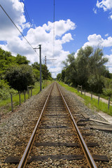 Fototapeta na wymiar Railway in the south of france