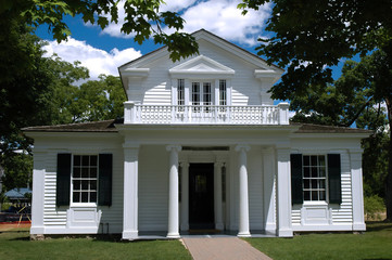 Greek revival style house. Greenfield Village, Michigan, USA