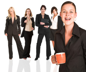 A group of young modern businesswoman  - 3889854