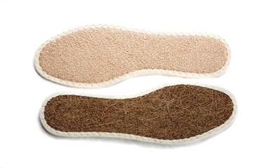 two inner soles isolated on the white background