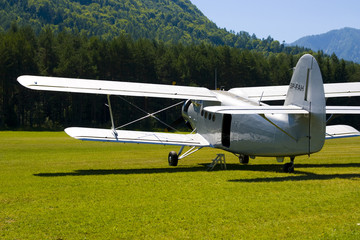 Biplane An-2 (Antonov) in the airshow