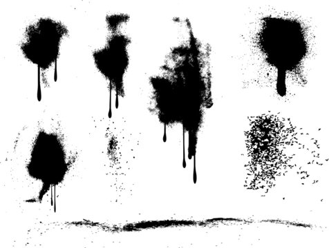 Grunge Spray Paint Splats