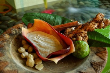 Items at a balinese spa