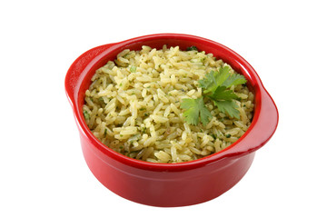  rice with parsely, butter, saffron and spices