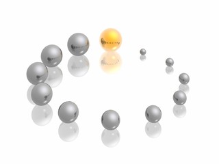 3D clockface or loading symbol