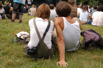 crowd on open air