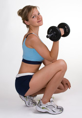 Fototapeta premium Pretty Blonde With Weights