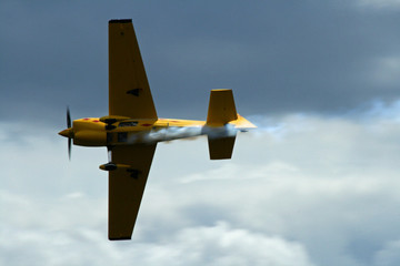 race plane through the sky