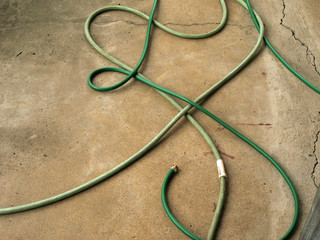 hoses on concrete