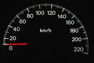 speedometer isolated on black