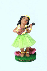 hawaian girl playing a ukelele