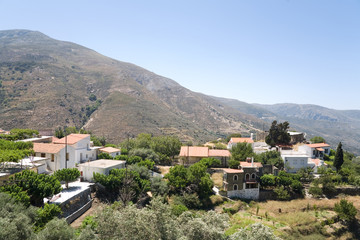 Fototapeta na wymiar A small mountain village on Crete, Greece