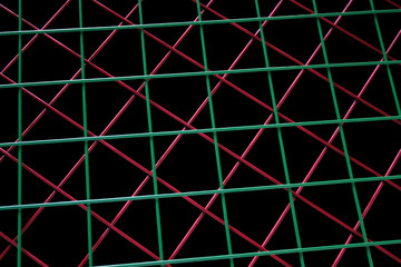 red and green grids