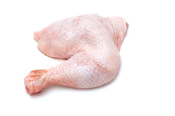 series object on white - food - chicken leg