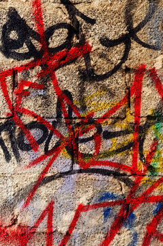 Fototapeta Image shows graffiti on a wall