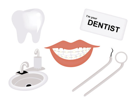 Dental Icons with Clipping Path