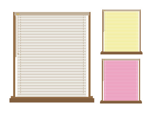 Blinds Illustration with Clipping Paths