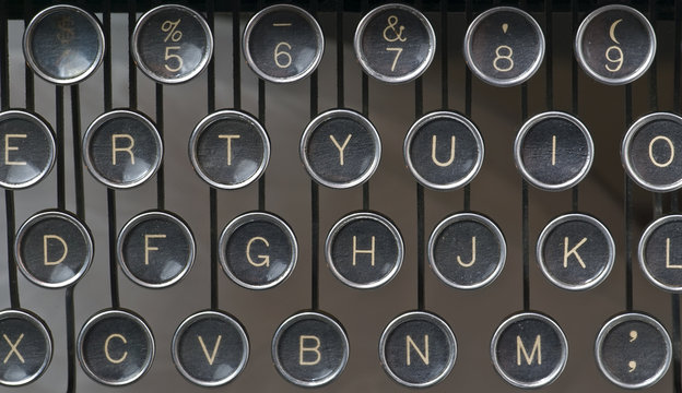 Old typewriter keys