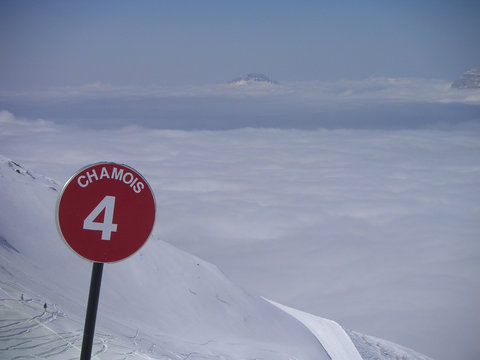 Panneau de piste de ski