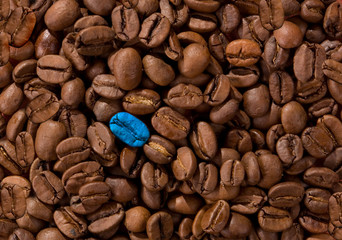 blue coffee