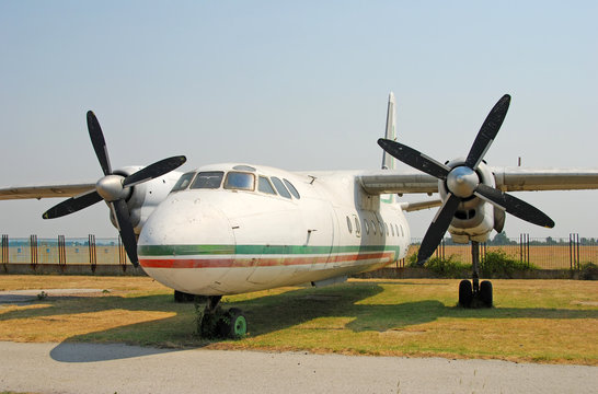 Old abandoned airplane AN-24