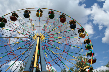 big dipper spinning against cloudy sky background.