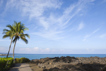 Hawaiian Volcanic Coast of Kona Island