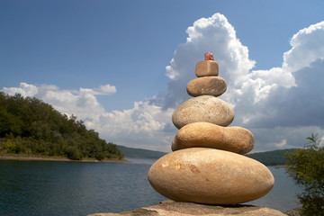An image of a pyramid of stones
