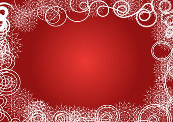red and white winter vector background design