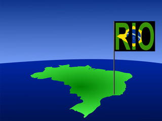 Brazil with Rio flag