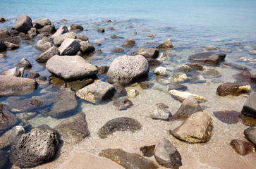 Stones at the Mediterranean Coast in France