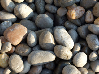 Fototapeta na wymiar big pebbles on the beach of the Black Sea