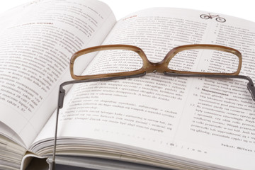 open book and glasses