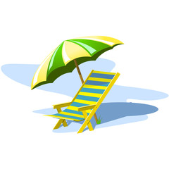 Deck Chair with umbrella
