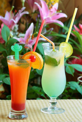 Summer alcoholic recreational drink with 