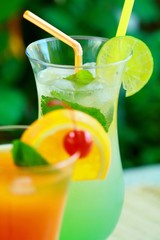 Summer alcoholic recreational drink with 