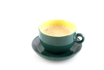 A good cup of espresso-coffee in greep cup and saucer