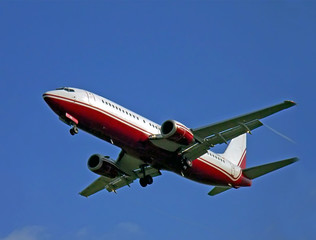 Passenger aircraft arriving to the Majorca island 