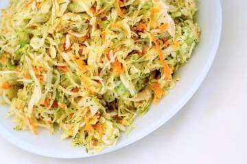 Fresh vegetable salad in dish