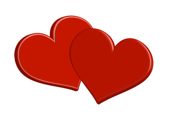 zwei rote herzen