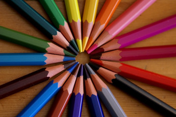 cercle de crayons